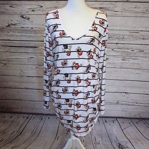 NWT Motherhood Maternity Floral Cotton Top size XL